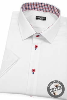 Pánská košile SLIM s krátkým rukávem - Bílá