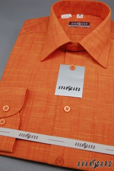 Pánská košile AVANTGARD LUX s dl. ruk. - 6146-pomerančová
