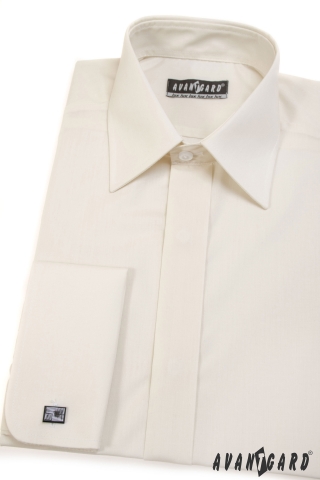 Pánská košile KLASIK MK - s krytou légou - V2-smetanová