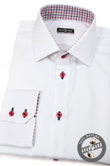 Pánská košile SLIM dl.rukáv - Bílá