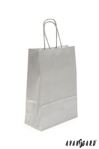 Papírová taška - Stříbrná