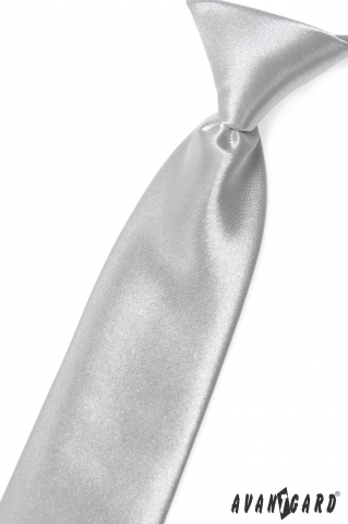Kravata chlapecká - stříbrná