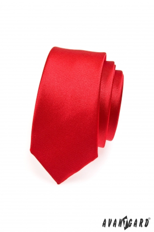 Kravata SLIM AVANTGARD - červená
