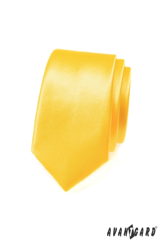 Kravata SLIM AVANTGARD - Žlutá