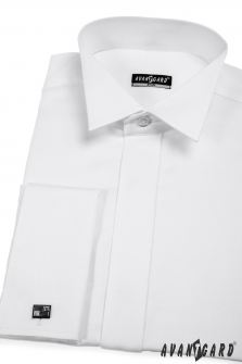 Pánská košile FRAKOVKA SLIM MK - V1-bílá