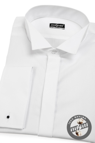 Pánská košile FRAKOVKA SLIM MK - V1-bílá