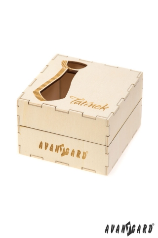 Dřevěná dárková krabička Tatínek - Přírodní dřevo