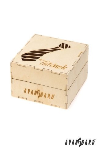 Dřevěná dárková krabička Tatínek - Přírodní dřevo