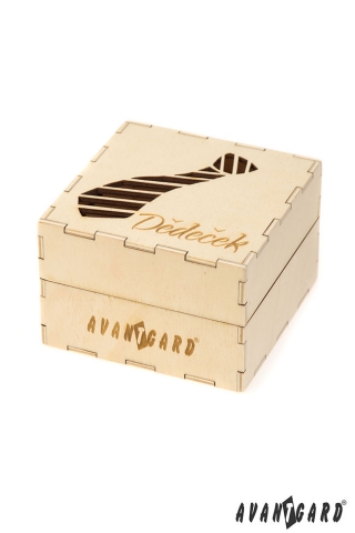 Dřevěná dárková krabička Dědeček - Přírodní dřevo