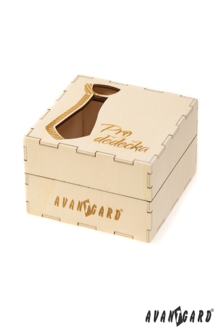 Dřevěná dárková krabička "Pro dědečka" - Přírodní dřevo