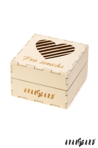 Dřevěná dárková krabička "Pro ženicha" - Přírodní dřevo
