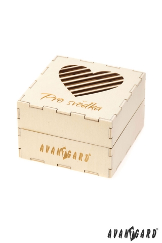 Dřevěná dárková krabička "Pro svědka" - Přírodní dřevo