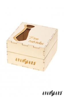 Dřevěná dárková krabička "Pro tatínka" - Přírodní dřevo