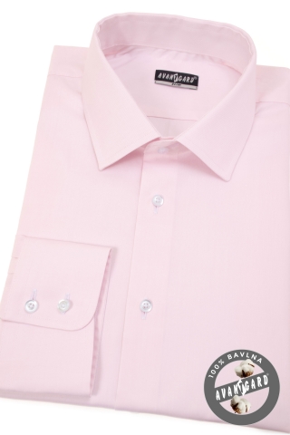 Pánská košile SLIM dl.rukáv - Růžová