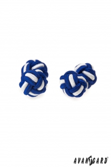 Knots - manžetové uzlíky AVANTGARD - Modrá-bílá