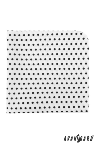 Kapesníček AVANTGARD LUX - Bílá s černými puntíky