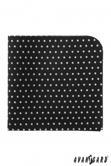 Kapesníček AVANTGARD LUX - Černá s bílými puntíky