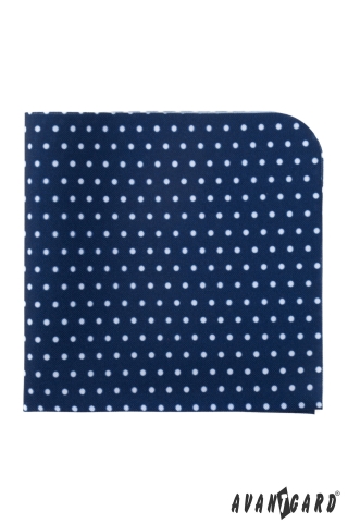 Kapesníček AVANTGARD LUX - Modrá s bílými puntíky