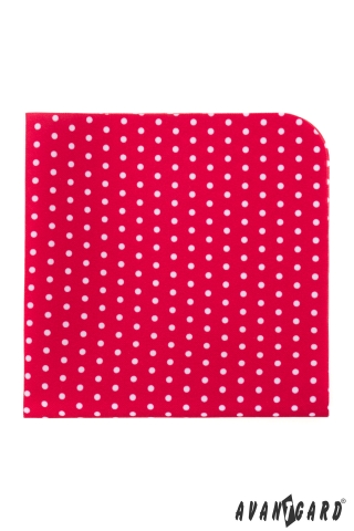 Kapesníček AVANTGARD LUX - Červená s bílými puntíky