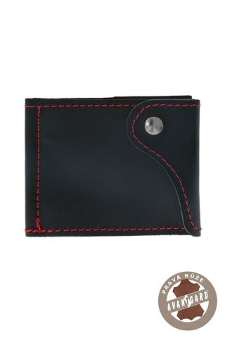 Pánská peněženka z pravé kůže - Modrá/červená