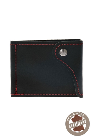 Pánská peněženka z pravé kůže - Černá/červená