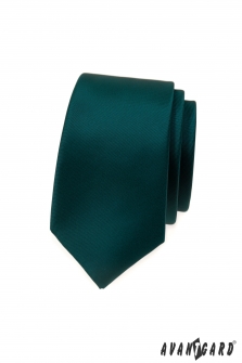 Kravata SLIM LUX - Zelená/emerald MAT