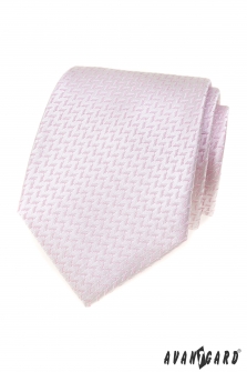 Kravata LUX - Růžová/bílá