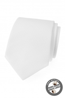Kravata LUX bavlněná - Bílá