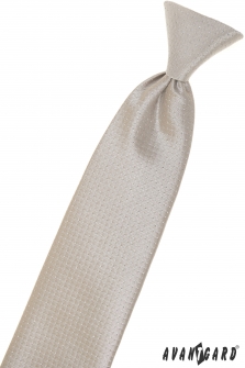 Chlapecká kravata - Ivory/stříbrná