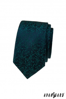 Kravata SLIM LUX - Modrá/zelená