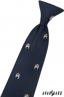 Chlapecká kravata - Modrá/pes