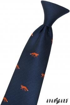 Chlapecká kravata - Modrá/liška