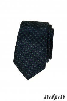 Kravata SLIM - Modrá/zelená