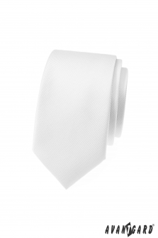Kravata SLIM LUX - Bílá
